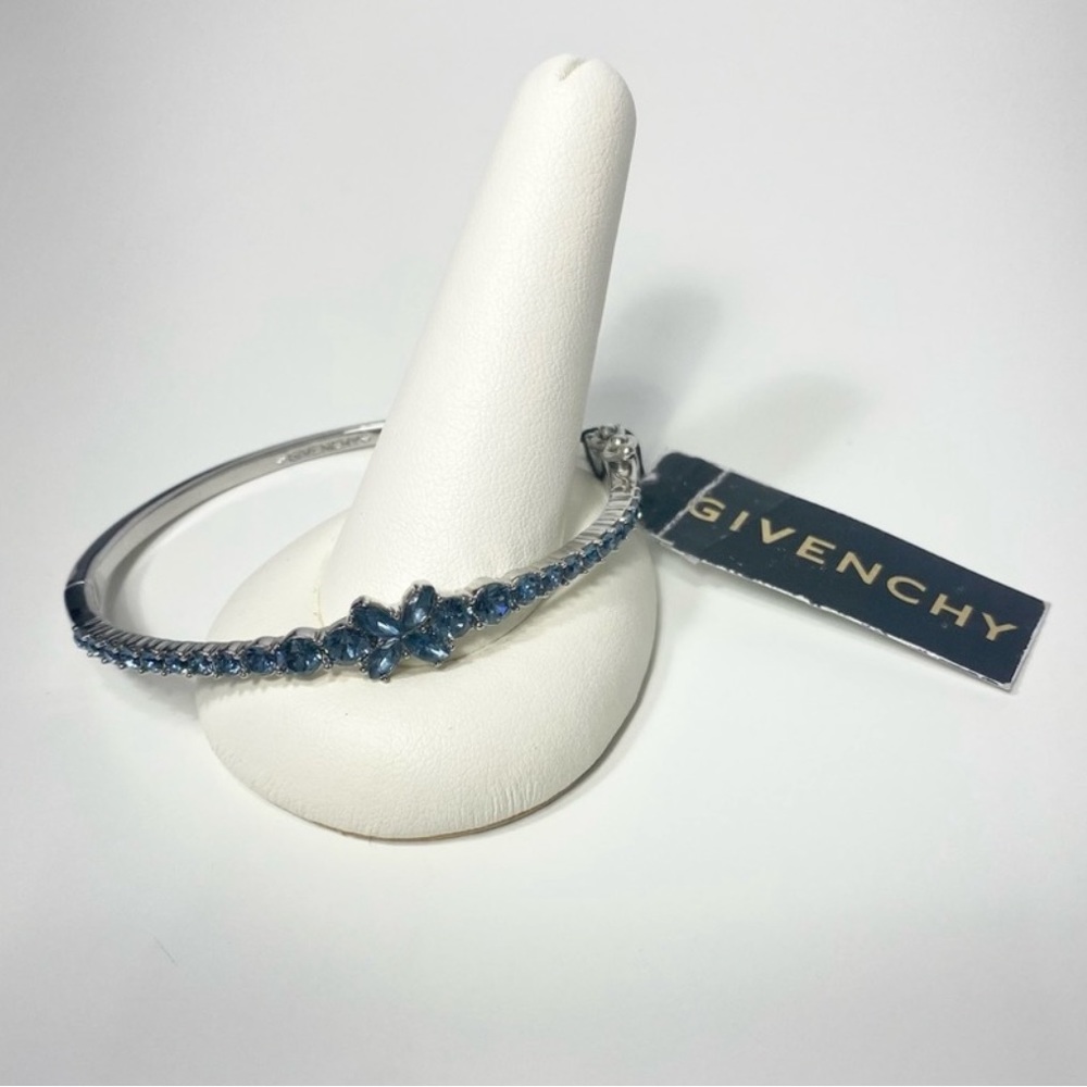 Givenchy Silver-Tone Bracelet w/Blue Crystals
